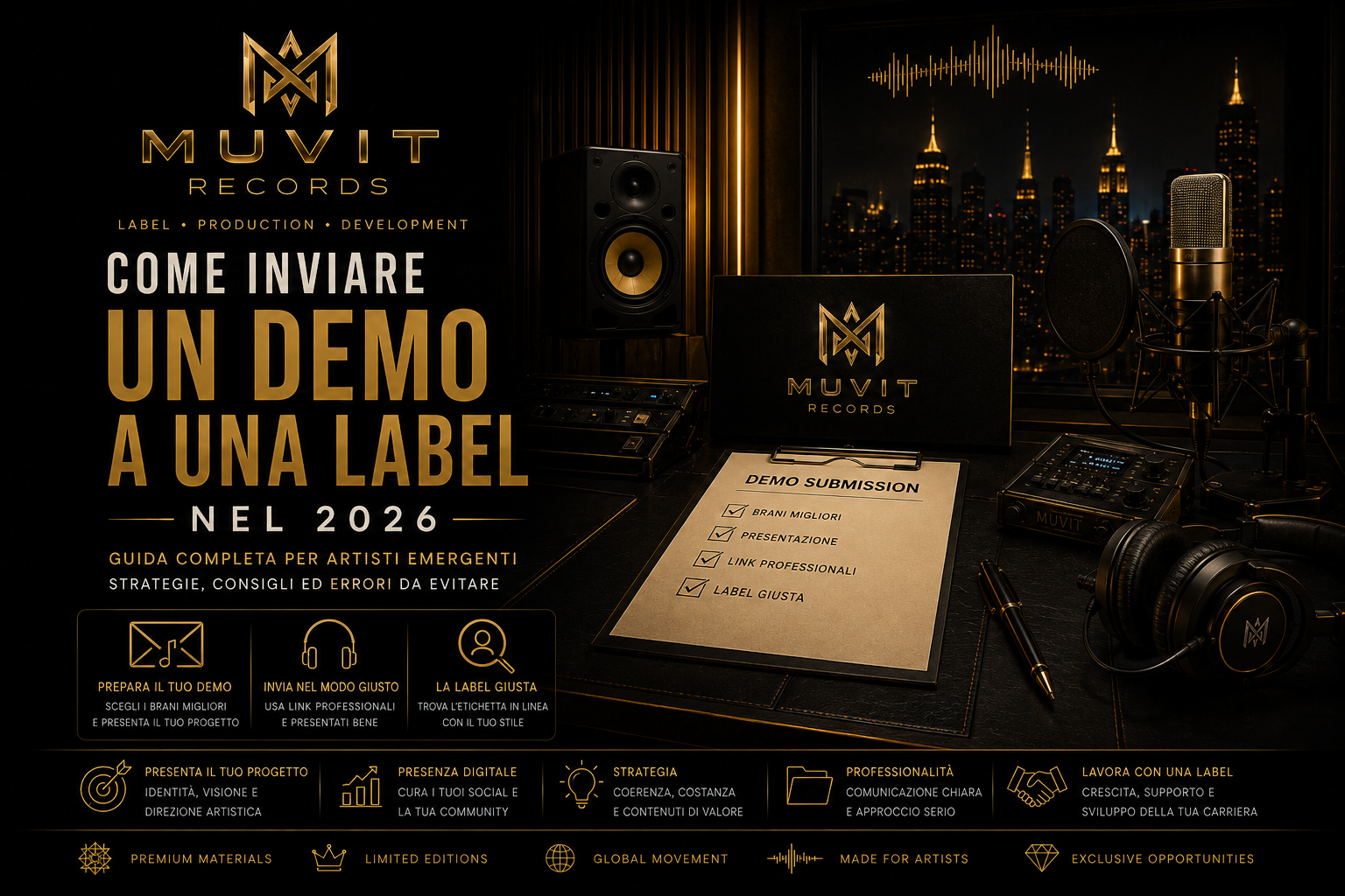 Come Inviare una Demo Professionale a una Record Label nel 2026 | Muvit Records
