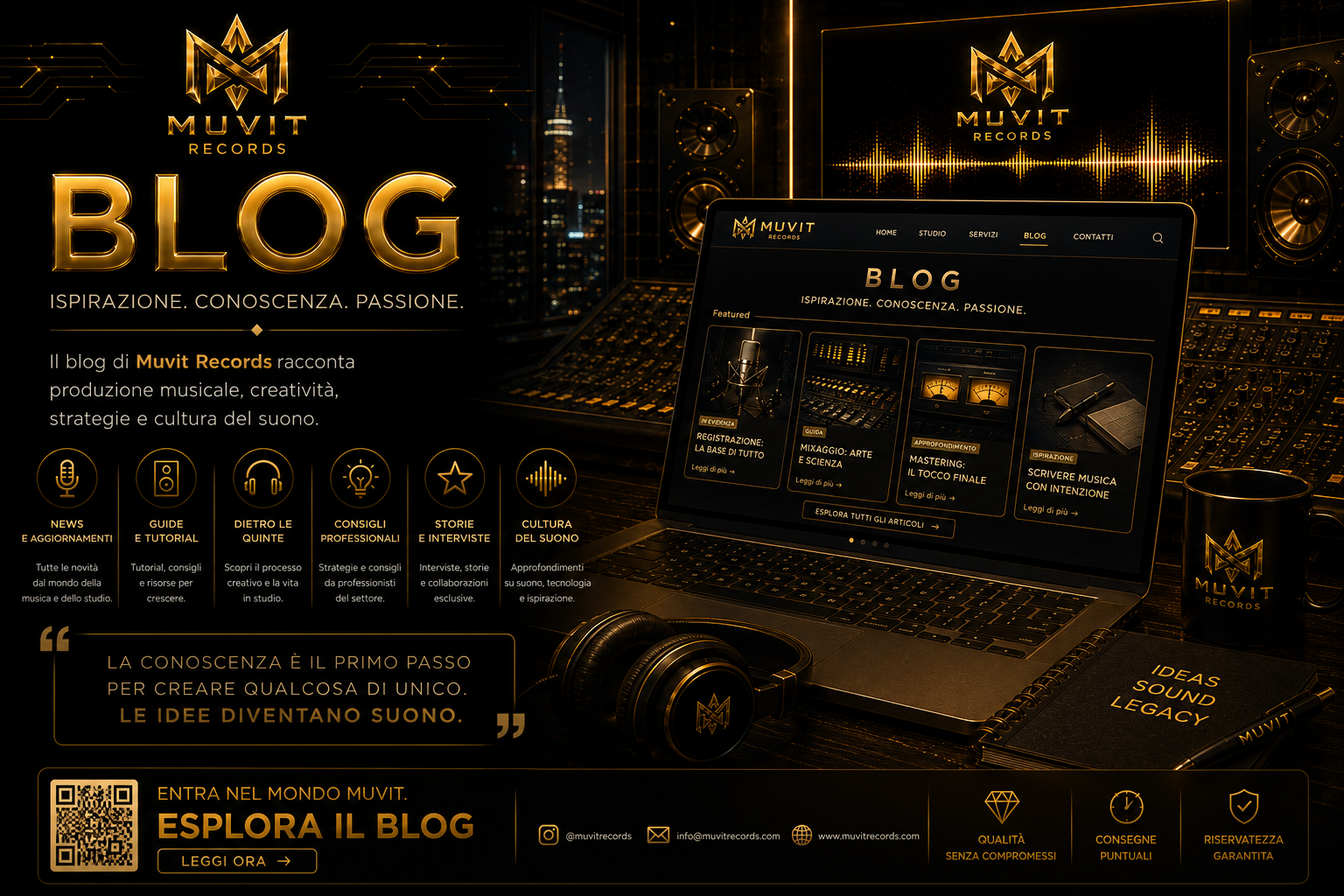 Blog Muvit Records con articoli su produzione musicale, strategie digitali e sviluppo artisti emergenti