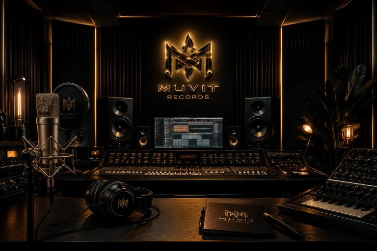 Studio Professionale MUVIT Records tra Recording, Sound Design e Produzione Musicale Studio professionale MUVIT Records dedicato a recording, monitoraggio, sound design e produzione musicale in ambiente creativo.