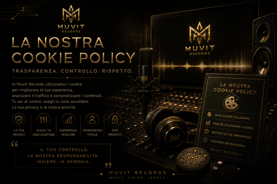 Cookie policy Muvit Records per gestione cookie, consenso utenti e normativa GDPR