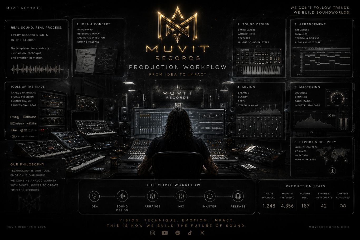 Production Workflow and Cinematic Creative Process Atmospheric creative workflow focused on cinematic music production, immersive sound development, and emotional storytelling processes.