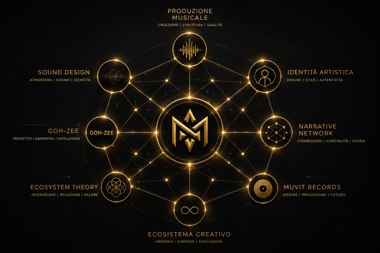 Produzione Musicale ed Ecosistema Creativo | Narrative Network e Ecosystem Theory | MUVIT Records Produzione musicale ed ecosistema creativo in MUVIT Records: Narrative Network, Ecosystem Theory e identità artistica.