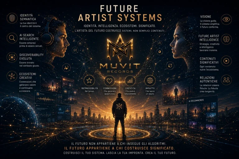 L'Artista Del Futuro Identità, AI e visione convergono in un sistema artistico capace di generare significato, riconoscibilità e continuità nel tempo.
