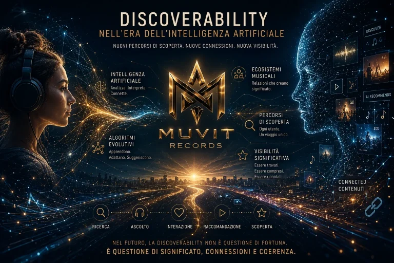 Percorsi Di Scoperta AI, discoverability e connessioni intelligenti guidano nuovi percorsi di scoperta all'interno di ecosistemi musicali evoluti.